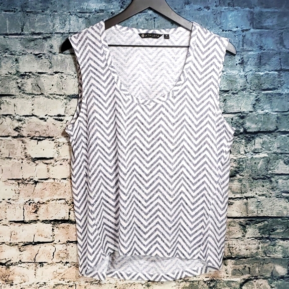 Athleta |Breezy Chevron Stripe Athleisure Tank Top - Picture 2 of 9